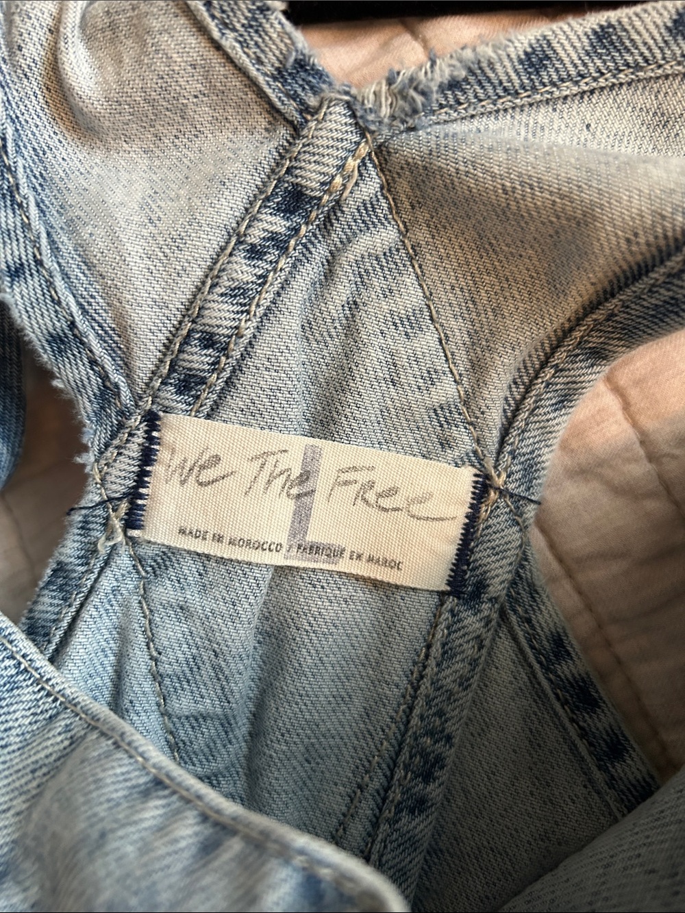 Free people we the free Ziggy Denim Overalls large - Picture 14 of 16